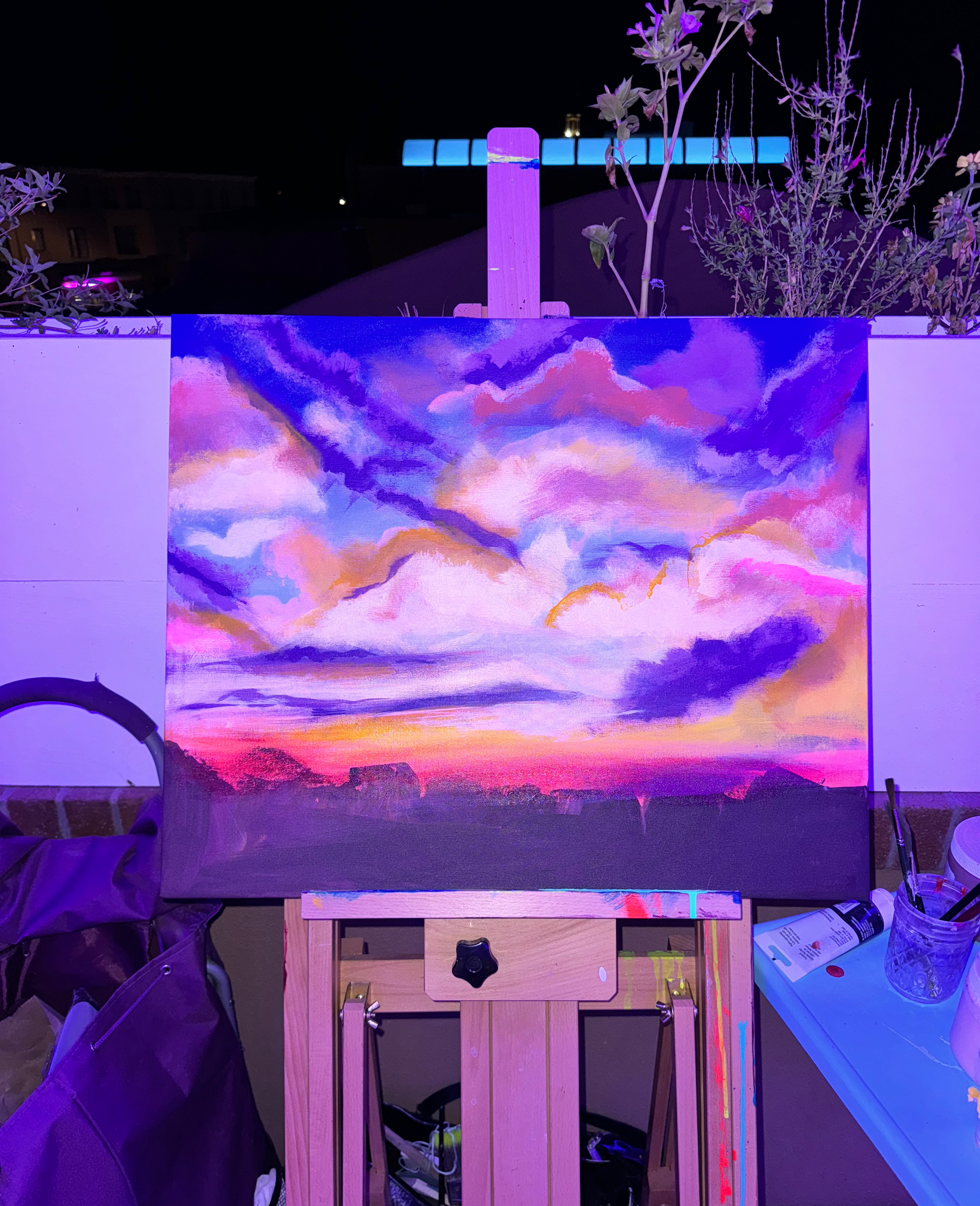 Santa Fe Sunset After Dark by Roxy Tocin in Albuquerque